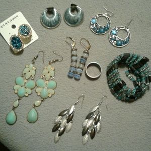 Blue/Silver Toned Jewelry bundle/lot